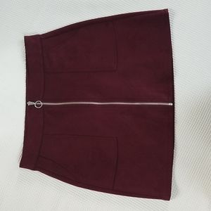 Maurices faux-suede mini skirt- size 6